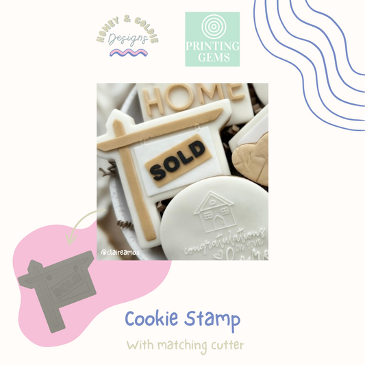 Sold Sign raised stamp by Honey & Goldie