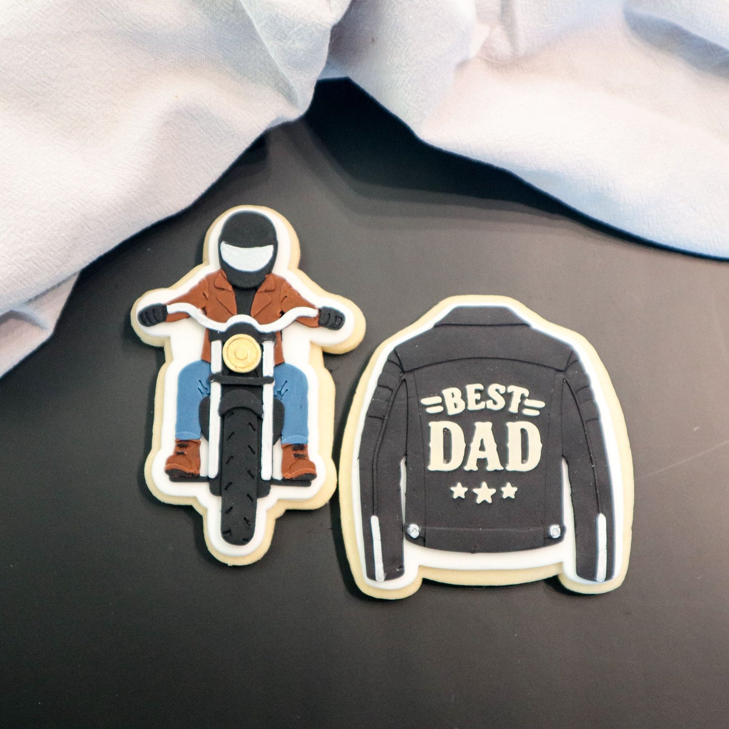 Best Dad Motorcycle Set by Cookie Cutters TR