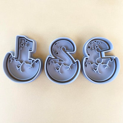 Dinosaur Egg numbers cookie cutters