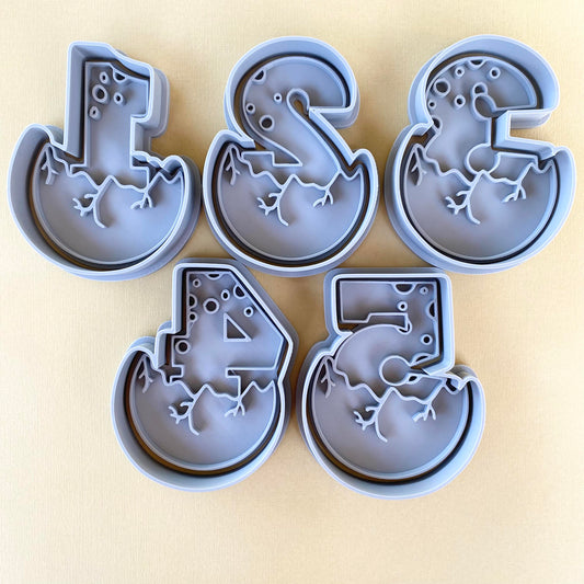 Dinosaur Egg numbers cookie cutters